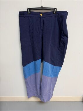 Big Bud Press Navy, Bright Blue & Lavender Colorblock Work Pants